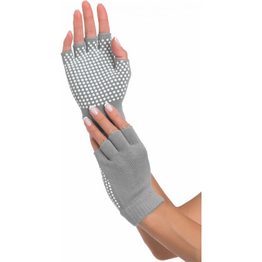 фото Противоскользящие перчатки bradex для занятий йогой, серый sf 0207