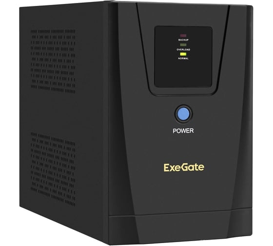 Изображение товара Источник бесперебойного питания ExeGate SpecialPro UNB-1500.LED.AVR.2C13,USB,съемн.кабель, металлический корпус, Black 292798