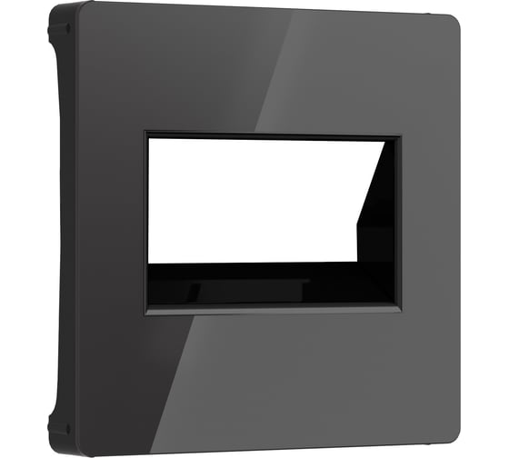 Изображение товара Накладка для двойной розетки еthernet rj-45 WERKEL (черный акрил) w1191148 a064021