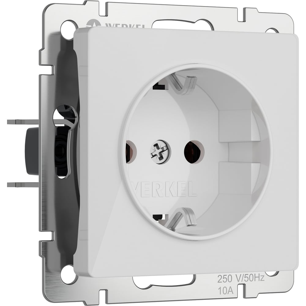 Изображение товара Розетка WERKEL с заземлением (белый акрил) w1171041 a064010