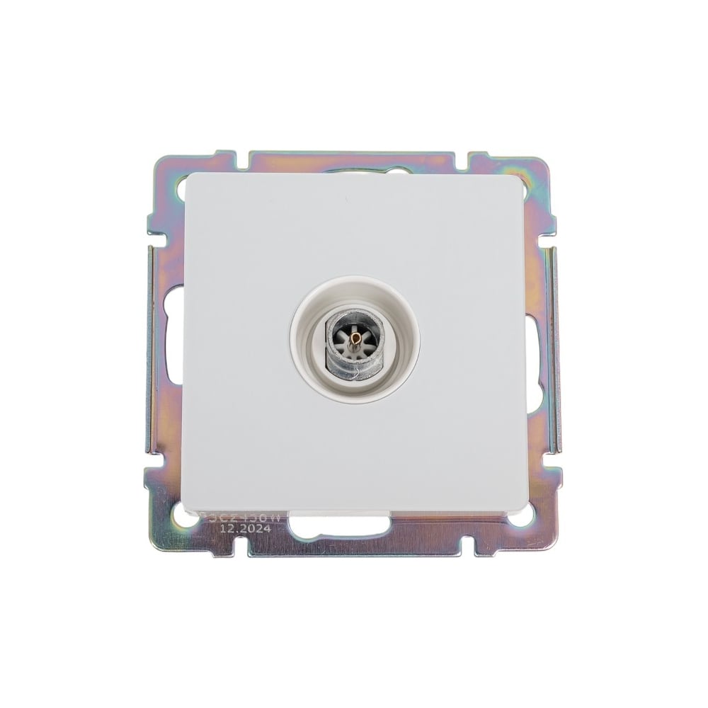 Изображение товара Оконечная ТВ-розетка WERKEL белый акрил встроенная механика TV разъемы