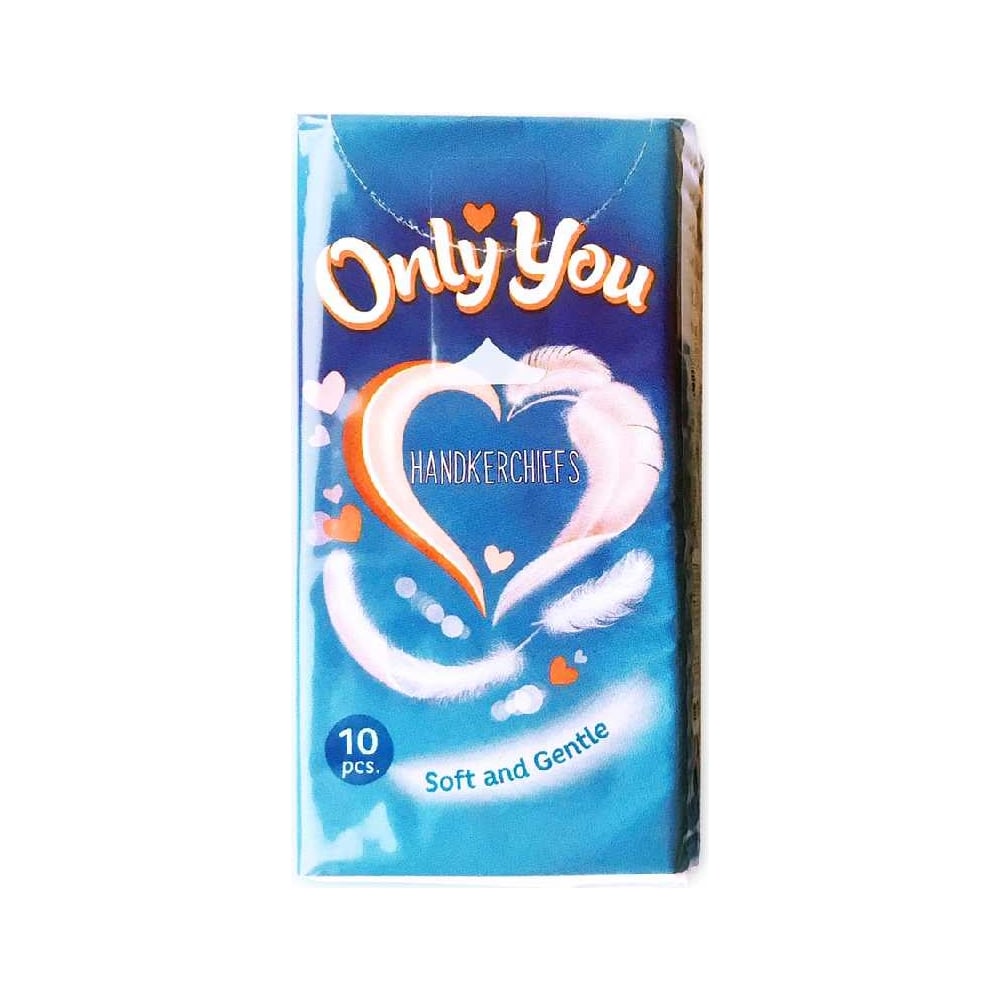 Изображение товара Бумажные платочки EUROHOUSE Only You, 2-слоя, 10 листов, 10 шт. в упаковке 15205