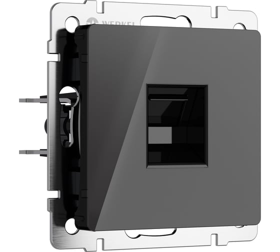 Изображение товара Розетка ethernet rj-45 WERKEL (черный акрил) w1181048 a064046