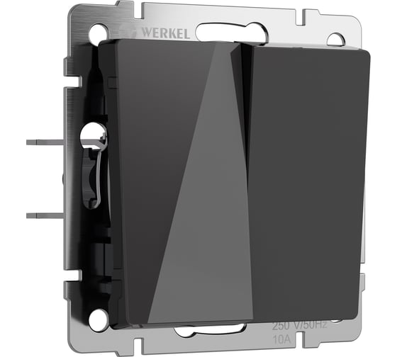 Изображение товара Перекрестный двухклавишный выключатель WERKEL (черный акрил) w1123048 a064048