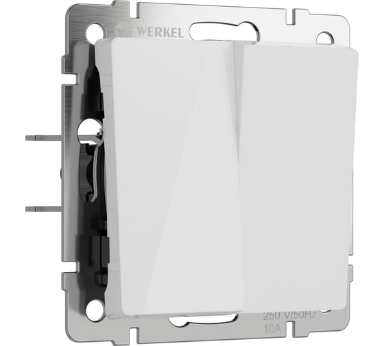 Изображение товара Перекрестный двухклавишный выключатель WERKEL (белый акрил) w1123041 a064016