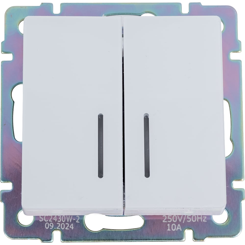 Изображение товара Проходной выключатель WERKEL с подсветкой, белый