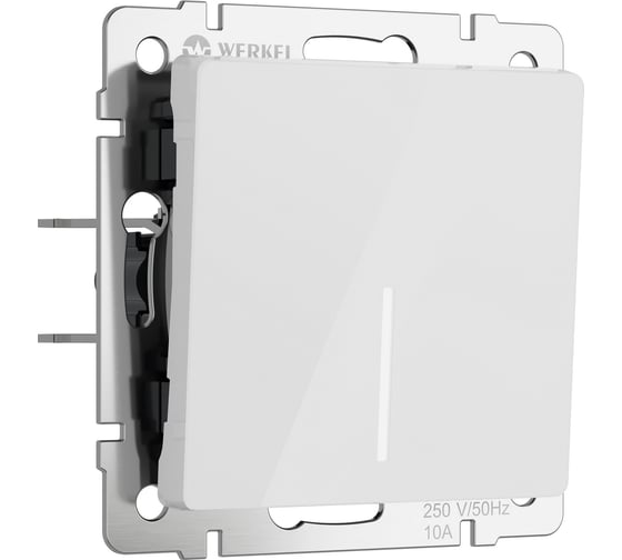 Изображение товара Одноклавишный проходной выключатель WERKEL с подсветкой (белый акрил) w1112141 a064001