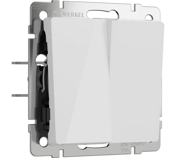 Изображение товара Двухклавишный проходной выключатель WERKEL (белый акрил) w1122041 a064007