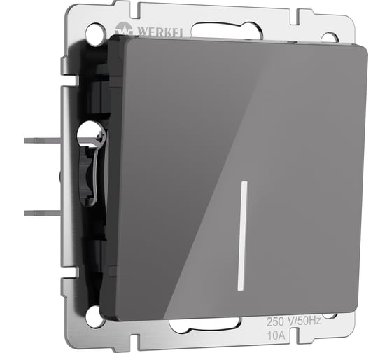 Изображение товара Одноклавишный выключатель WERKEL с подсветкой (графит акрил) w1110144 a064077
