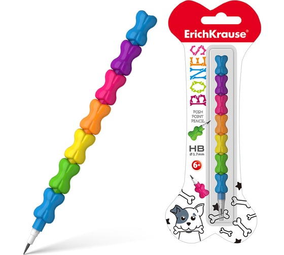 Изображение товара Карандаш ErichKrause Bones сегментный, 1.7 мм, НВ 48053