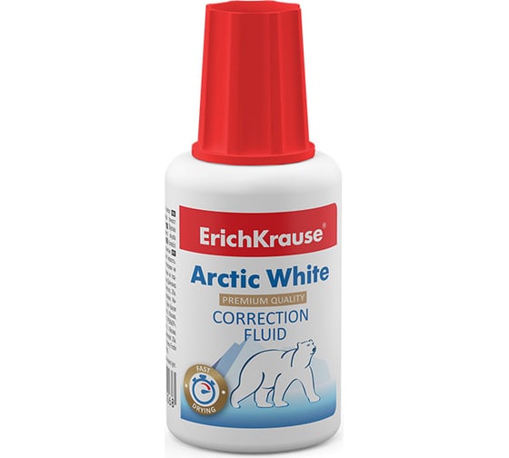 Изображение товара Корректирующая жидкость с кисточкой ErichKrause Arctic white, повышенной белизны, 20 г 6