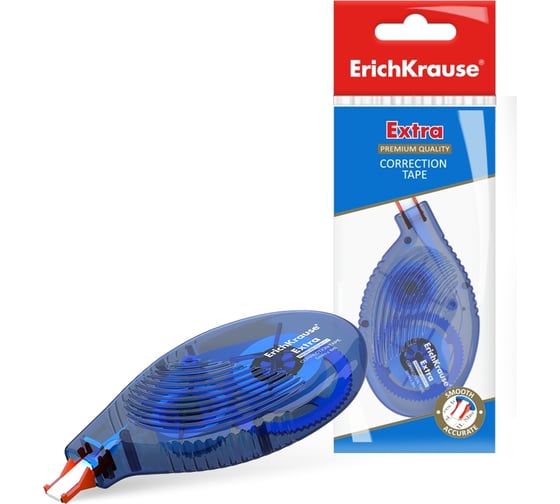 Изображение товара Корректирующая лента ErichKrause Экстра, 5 мм x 8 м, синий 46142
