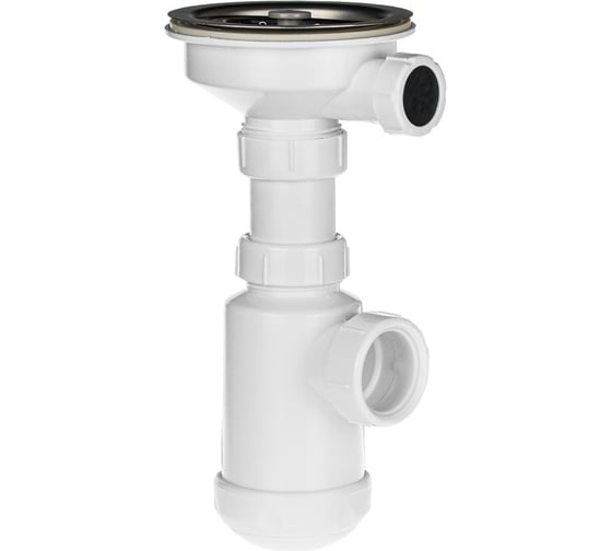 Изображение товара Сифон для выпуска MasterProf 90-94 мм, 3.1/2"х40, с нерж.решеткой ИС.110689