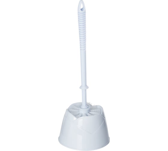 Изображение товара Ерш для унитаза ЛЮБАША, с подставкой, пластиковый, белый, 880323