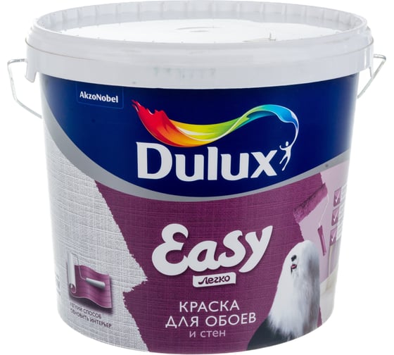 Изображение товара Водоэмульсионная краска для всех типов обоев DULUX EASY BW (5 л) 5733762