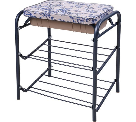 Изображение товара Банкетка Nika НИКА Haushalt НБ1 НБ1/J в стиле "Де Жуи"/сапфир