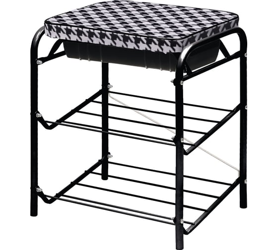 Изображение товара Банкетка Nika НИКА Haushalt НБ1 НБ1/Р гусиная лапка/черный