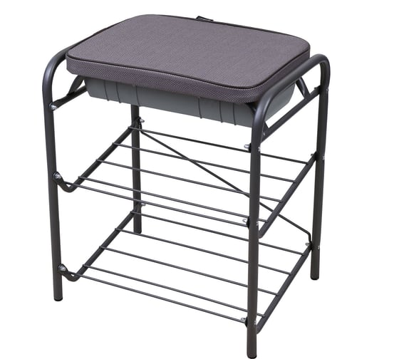 Изображение товара Банкетка Nika НИКА Haushalt НБ1 НБ1/Н в елочку/темно-серый