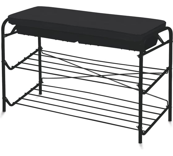 Изображение товара Этажерка с ящиком Nika НИКА ЭТП3-1 ЭТП3-1/Ч черный/матовый черный