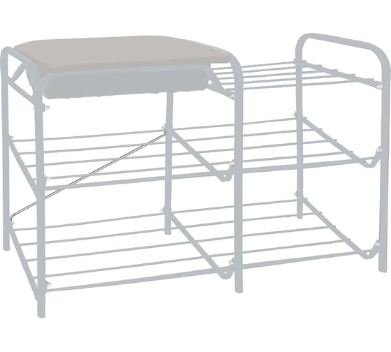 Изображение товара Этажерка с ящиком Nika НИКА ЭТП1-1 ЭТП1-1/МС светло-серый/матовый серый