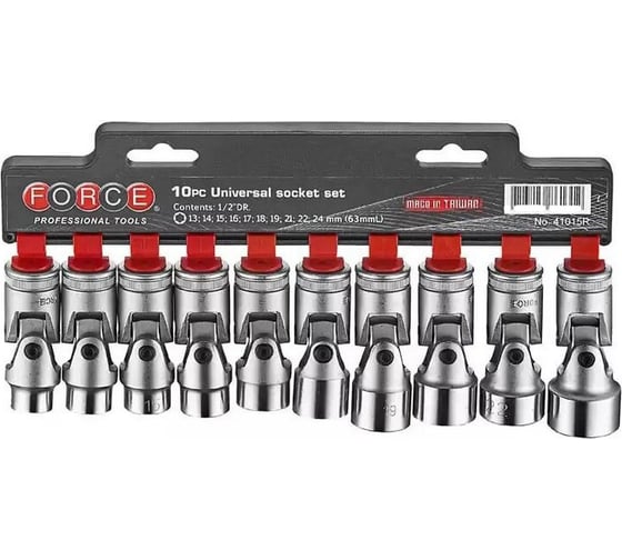 Изображение товара Набор головок 1/2" DR, 10 предметов FORCE 41015R
