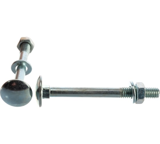 Изображение товара Пакет мебельный болт с гайкой и шайбой Метизный двор цинк м6х60мм 7 шт. 4607173901828