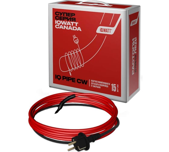 Изображение товара Комплект для обогрева труб IQWATT IQ PIPE CW-8м 039505