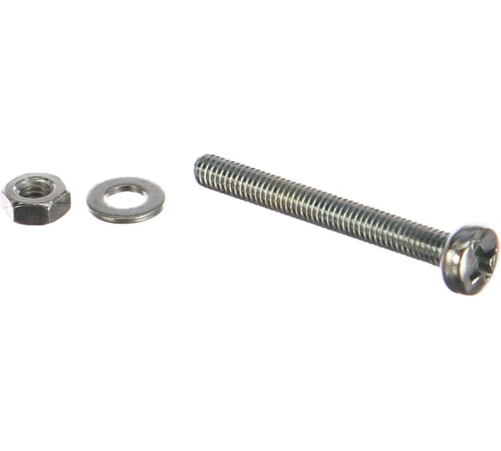 Изображение товара Пакет винт п/ц с гайкой и шайбой Метизный двор цинк м4х35мм 20 шт. 4607173901903
