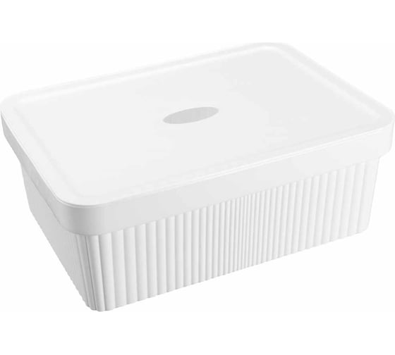 Изображение товара Лоток с крышкой Econova Velvet, 380x270x144 мм, 13 л, белый 434249616