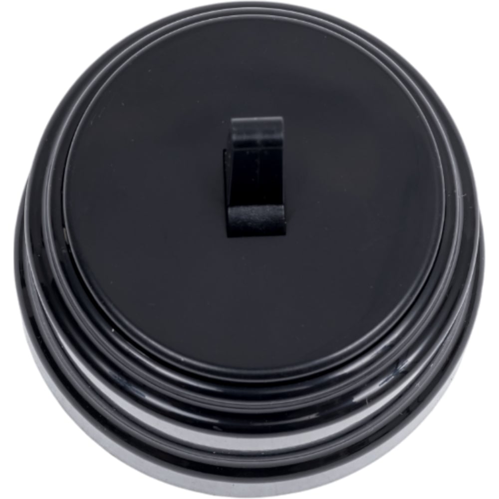 Изображение товара 1-клавишный проходной тумблерный выключатель В Series РЕТРО 10А черный