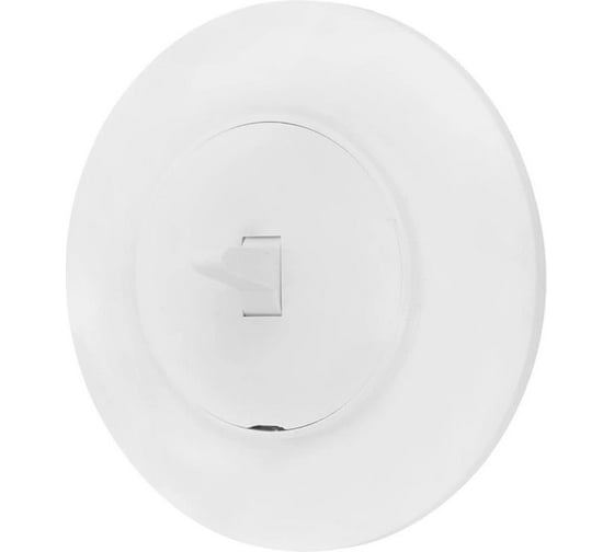 Изображение товара 1-клавишный выключатель Bylectrica тумблерный СУ серия ПРОВАНС круг, белый С110-2403