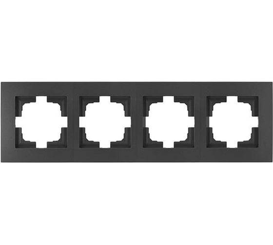 Изображение товара 4-местная рамка Bylectrica серия НОВЫЙ СТИЛЬ, ЮЛИГ.735212.554 графит