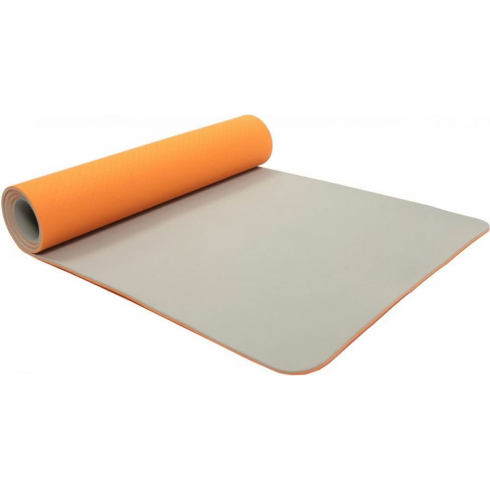 фото Двухслойный коврик для йоги bradex 183x61x0.6 см, tpe, оранжевый sf 0403
