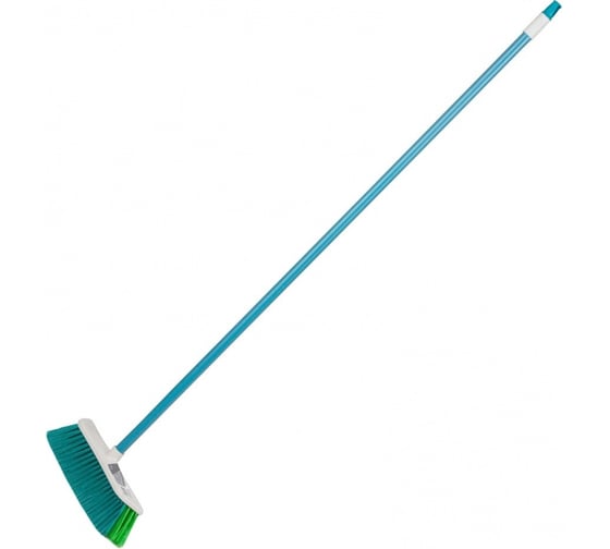 Изображение товара Пластмассовая щетка для подметания PALISAD Home с комбинированной щетиной, 27 см, с черенком 120 cм 935645