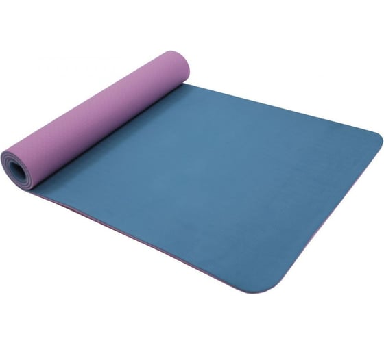 Изображение товара Двухслойный коврик для йоги BRADEX TPE 183x61x0.6 см, фиолетовый SF 0402