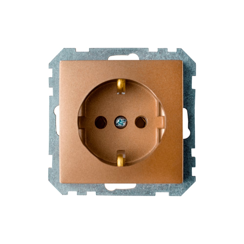 Изображение товара Механизм розетки с землей серия СТИЛЬ бронза 16А IP20