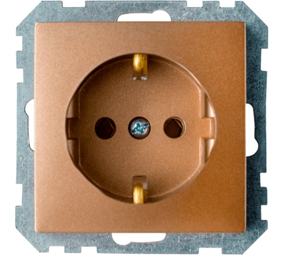Изображение товара Механизм розетки с землей Bylectrica серия СТИЛЬ, РС16-525 бронза
