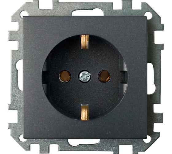 Изображение товара Механизм розетки с землей Bylectrica серия СТИЛЬ, РС16-525 графит