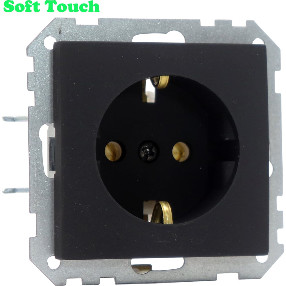 Изображение товара Механизм розетки с землей Bylectrica серия СТИЛЬ РС16-525 карбон