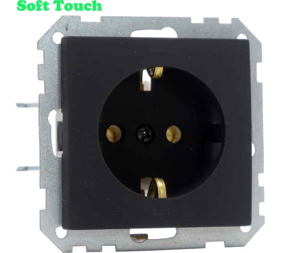 Изображение товара Механизм розетки с землей Bylectrica серия СТИЛЬ, РС16-525 карбон