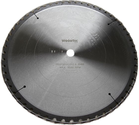 Изображение товара Пила дисковая 500x30x4.0/2.8 мм, Z56 WZ Woodtec ИН 299138