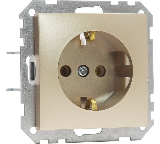 Изображение товара Механизм розетки с землей Bylectrica серия СТИЛЬ, РС16-525 шампань