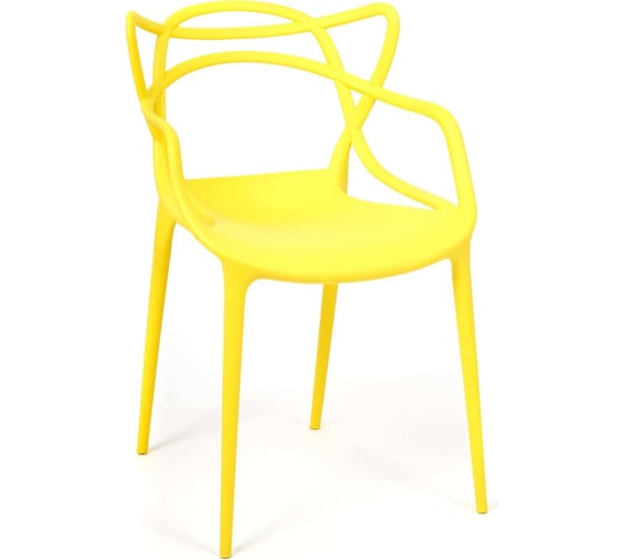 Изображение товара Стул Tetchair cat chair (mod. 028) пластик, 54,5x56x84 см, желтый, 1 шт. в упаковке, 037 19624