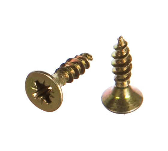 Изображение товара Потайной универсальный шуруп Метизный двор 3,0x12, желтый 60 шт. 4607173905796