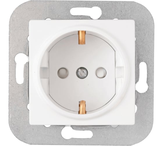 Изображение товара Механизм розетки с землей Bylectrica со шторками, серия УЮТ, белый РС16-532