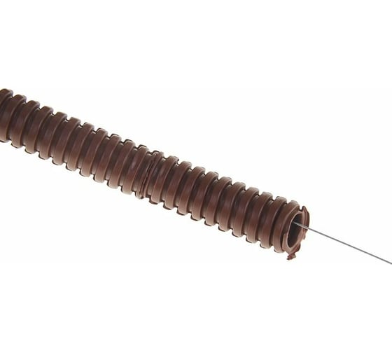 Изображение товара Гофрированная труба ЭРА ПВХ дуб d 25мм с зонд. легкая 25м Б0043216