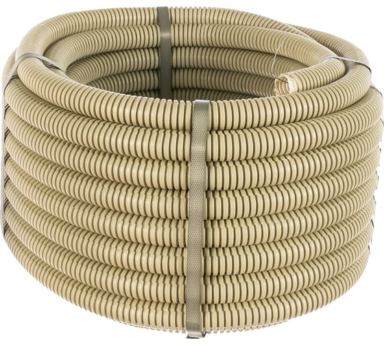 Изображение товара Гофрированная труба ЭРА ПВХ серый d 25мм с зонд. легкая 20м Б0042998