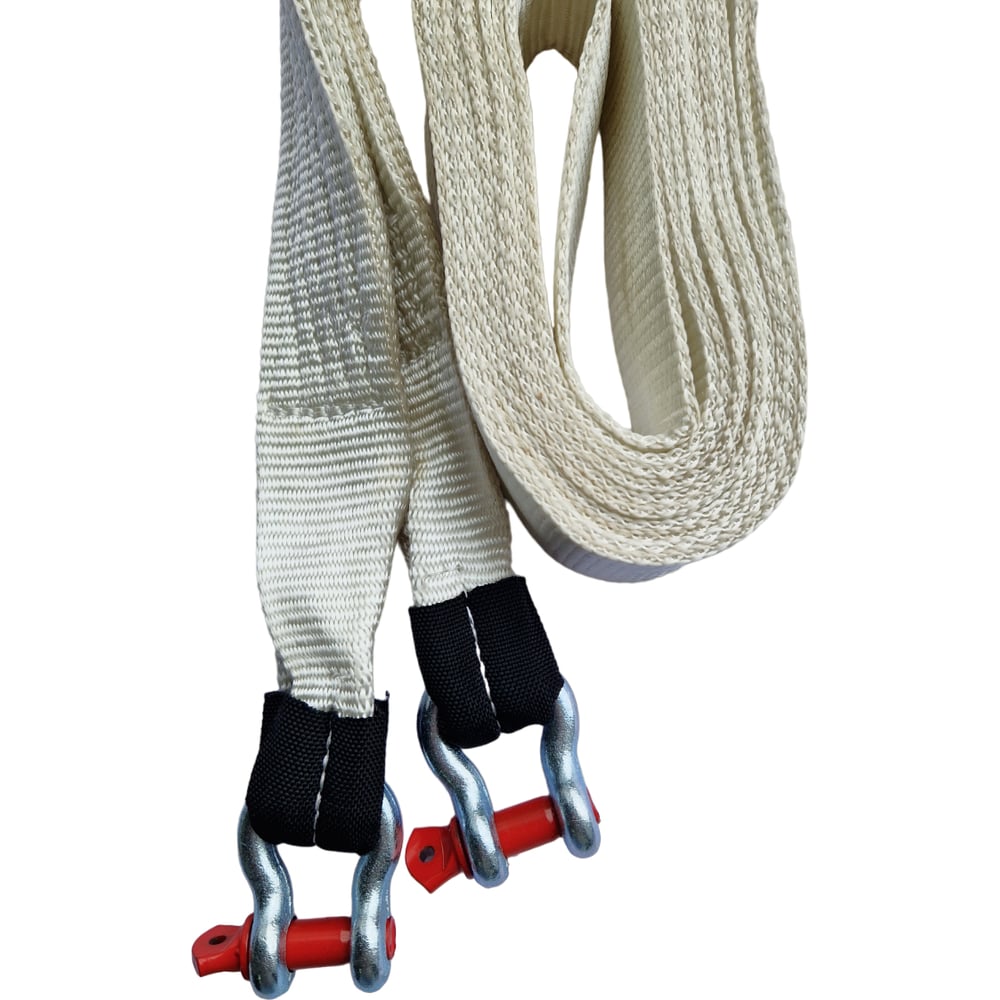 Изображение товара Буксировочный трос Avto Vins полиамид 9 м 12 т с шаклами для автомобиля до 5 тонн