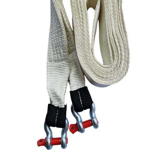 Изображение товара Рывковый буксировочный трос Avto Vins полиамид, 12 т, 9 м, с шаклами (скоба-скоба ), для авто до 5 тонн 7033630