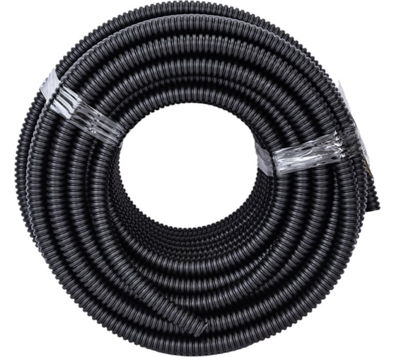 Изображение товара Гофрированная труба ЭРА ПНД черный d 16мм с зонд. легкая 25м Б0020119